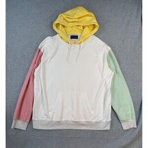 Original Use XL Hoodie Colorblock Pastel Retro Streetwear Cotton Blend Pocket